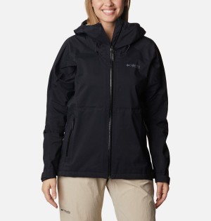 Black Women's Columbia Mazama Trail Shell Rain Jacket | KTBXN-5431