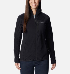 Black Women's Columbia Outdoor Tracks Full Zip Fleece Jacket | SBUFK-6310