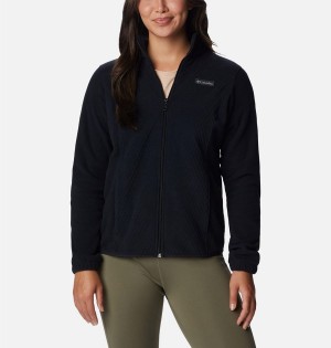 Black Women's Columbia Overlook Trail Full Zip Fleece Jacket | OUQCM-7460