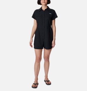 Black Women's Columbia PFG Sun Drifter Woven Dress | PVHCF-9683