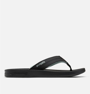 Black Women's Columbia PFG Tidal Ray Flip Flop Sandals | GWBNK-6834