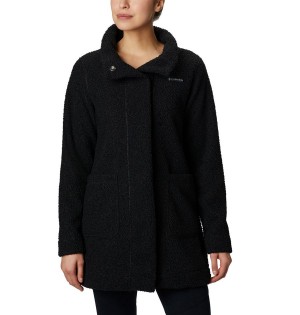 Black Women's Columbia Panorama Long Fleece Jacket | FPRBK-1536