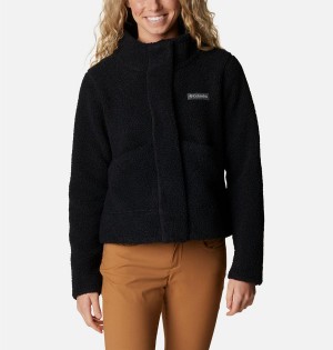 Black Women's Columbia Panorama Snap Fleece Jacket | UVMOS-2940