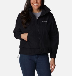 Black Women's Columbia Paracutie Windbreaker | GLNZK-1408