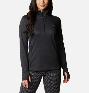 Black Women's Columbia Park View Grid Half Zip Fleece Pullover | SONBE-1360