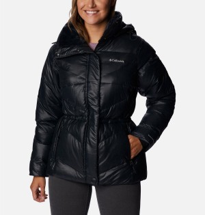 Black Women's Columbia Peak to Park II Insulated Hooded Puffer Jacket | DFJVA-2608