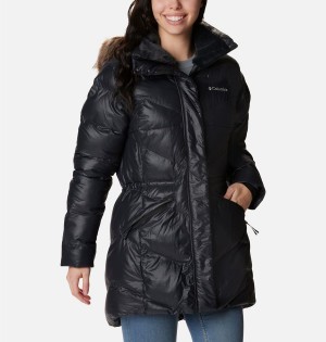 Black Women's Columbia Peak to Park Mid Insulated Puffer Jacket | UNCTR-9310