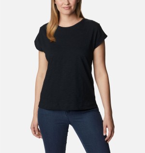 Black Women's Columbia Point Loma T-Shirt | HETJF-7268