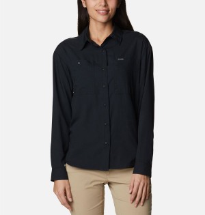 Black Women's Columbia Silver Ridge Utility Long Sleeve Shirt | UWQDE-7124