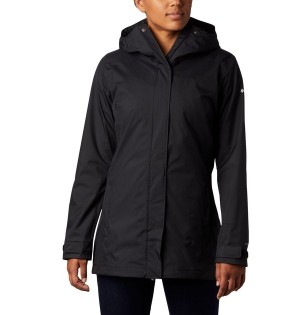 Black Women's Columbia Splash A Little II Rain Jacket | UOVLX-2704