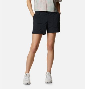 Black Women's Columbia Summerdry Cargo Shorts | SIJFY-5192