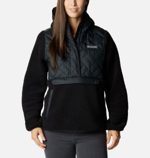 Black Women's Columbia Sweet View Hooded Fleece Pullover | IPMWD-8670