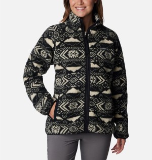 Black Women's Columbia Winter Warmth Heavyweight Fleece Jacket | ENRWI-2145