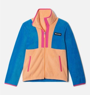 Blue Kids' Columbia Back Bowl Full Zip Fleece Jacket | MKSLZ-5329