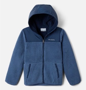 Blue Kids' Columbia PHG Rugged Ridge Hooded Overlay Jacket | GCTZI-6052