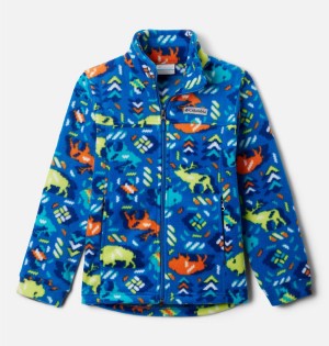 Blue Kids' Columbia Zing III Printed Fleece Jacket | UITLE-3870