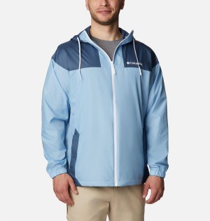 Blue Men's Columbia Flash Challenger Jacket Windbreaker | FWJSV-3468