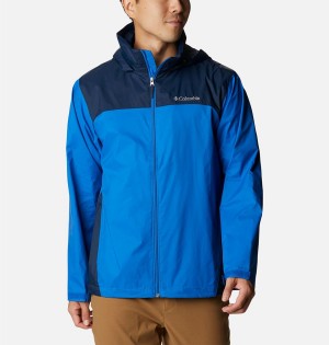 Blue Men's Columbia Glennaker Lake Rain Jacket | ZHNMX-9852