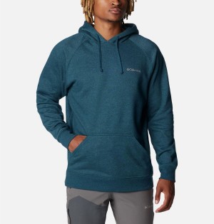 Blue Men's Columbia Hart Mountain II Hoodie | YFPDU-0429