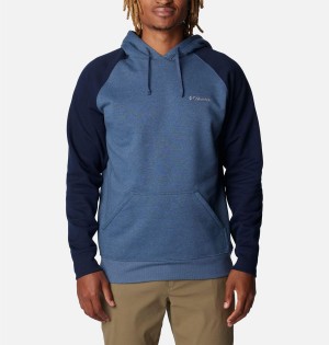 Blue Men's Columbia Hart Mountain II Hoodie | KYTGJ-5142