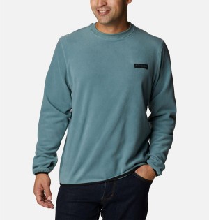 Blue Men's Columbia Haven Hills Fleece Crew Pullover | DKJEV-7203