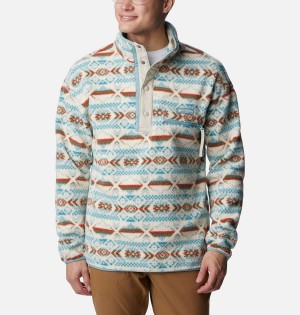 Blue Men's Columbia Helvetia Half Snap Fleece Pullover | LFQKC-9218