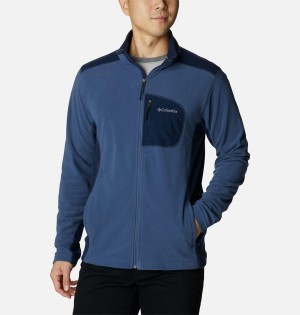 Blue Men's Columbia Klamath Range Full Zip Fleece Jacket | BVFUD-9805