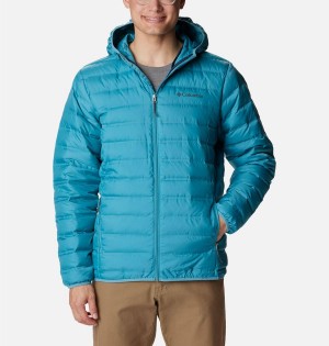 Blue Men's Columbia Lake 22 Hooded Insulated Puffer Jacket | RYMSE-1087