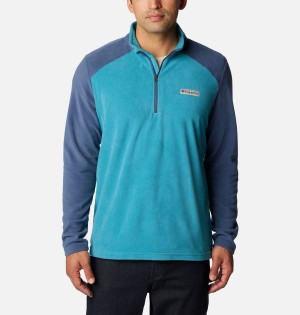 Blue Men's Columbia Lake Aloha Half Zip Fleece Pullover | YSDRC-9512