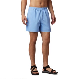 Blue Men's Columbia PFG Backcast III Water Shorts | EUZRD-8406