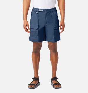 Blue Men's Columbia PFG Half Moon III Shorts | FIWGC-2103