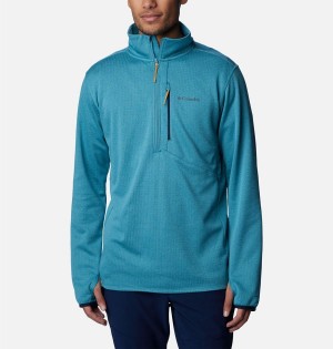 Blue Men's Columbia Park View Fleece Half Zip Pullover | AGBDI-1405