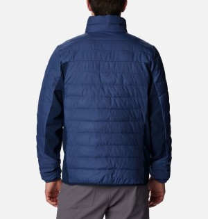 Blue Men's Columbia Powder Lite Hybrid Insulated Puffer Jacket | VJRLM-4973