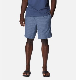 Blue Men's Columbia Sage Springs Linen Shorts | FELMI-8564