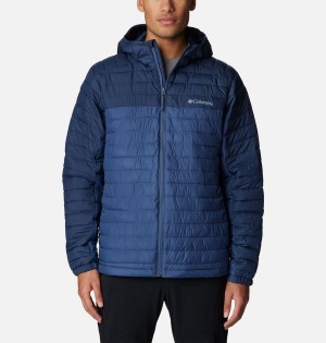 Blue Men's Columbia Silver Falls Hooded Insulated Puffer Jacket | FZROA-5486