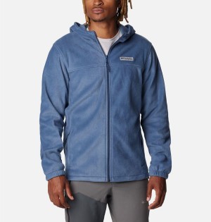 Blue Men's Columbia Steens Mountain Full Zip Hoodie Fleece Jacket | GPLAI-6402