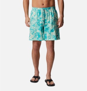 Blue Men's Columbia Summertide Stretch Printed Shorts | XNWSB-2374