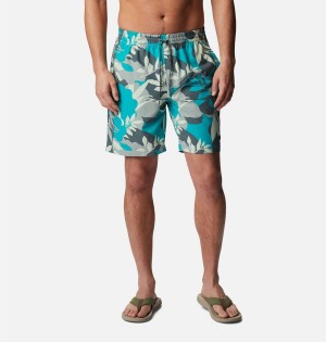 Blue Men's Columbia Summertide Stretch Printed Shorts | HTYPE-0961