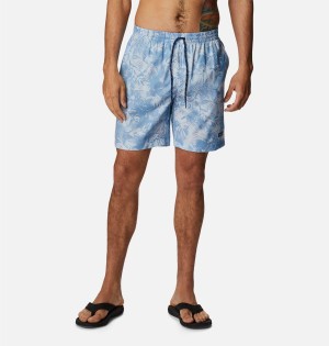 Blue Men's Columbia Summertide Stretch Printed Shorts | NEQGR-8017