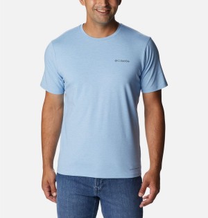 Blue Men's Columbia Sun Trek Short Sleeve T-Shirt | APBQR-5692