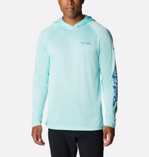 Blue Men's Columbia Terminal Tackle Heather Hoodie | BIYOC-3527