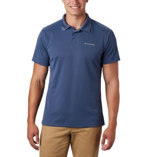 Blue Men's Columbia Utilizer Polo Shirt | KPWHG-3602