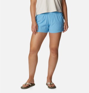 Blue Women's Columbia Alpine Chill Zero Shorts | MSYAB-2137