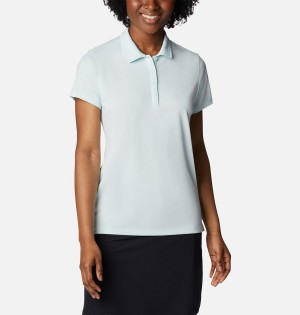 Blue Women's Columbia Birdie Golf Polo T-Shirt | BXUOD-5679