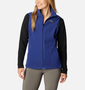 Blue Women's Columbia Castle Dale Fleece Vest | MLEHX-3016