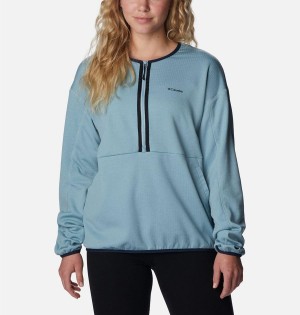 Blue Women's Columbia Coral Ridge Midlayer Half Zip Fleece Pullover | JUTYH-8240