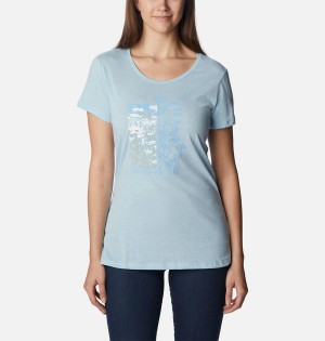 Blue Women's Columbia Daisy Days Graphic T-Shirt | CDMKF-2615