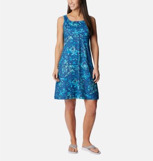 Blue Women's Columbia PFG Freezer III Dress | PYOTL-3167