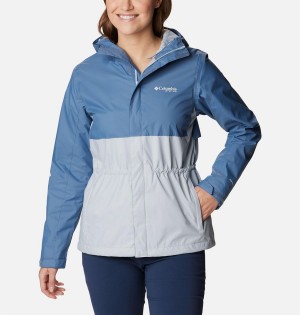 Blue Women's Columbia PFG Storm Rain Jacket | QLYJF-9607