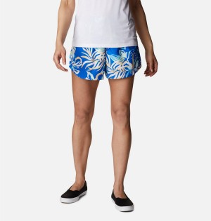 Blue Women's Columbia PFG Super Tamiami Pull-On Shorts | ZRMLW-1053